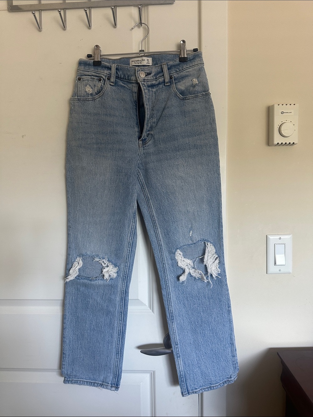 Light Blue Distressed High-Rise Women's Jeans